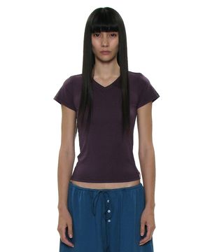 PWC 브이넥 베이비 티_미드나잇 플럼