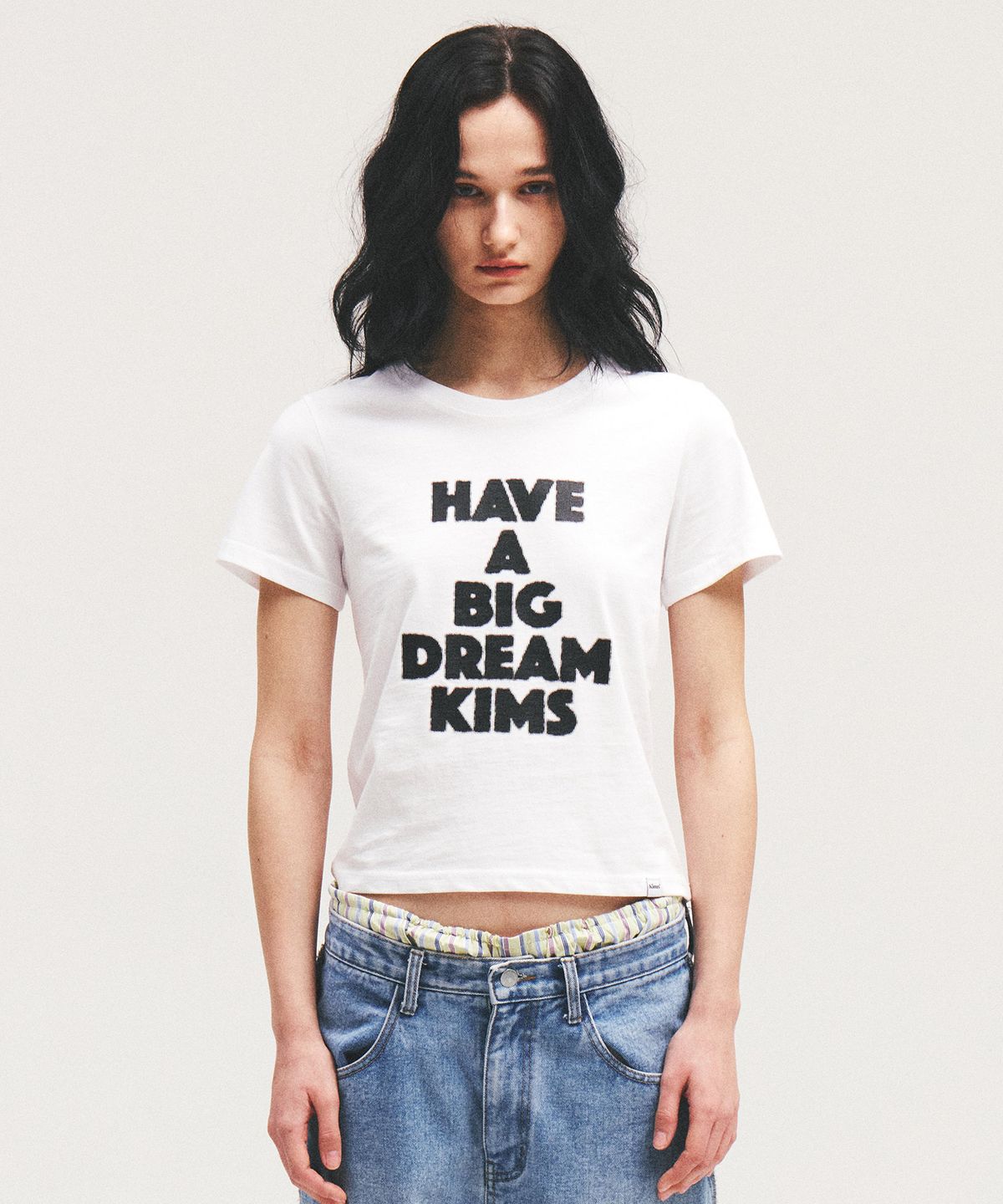 킴스 프레시 코튼 마켓(KIMS FRESH COTTON MARKET) (Unisex) Big Dream Tee White(black)