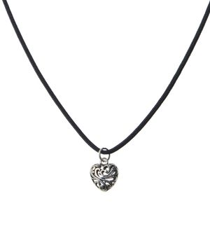 실버 하트 스트링 목걸이