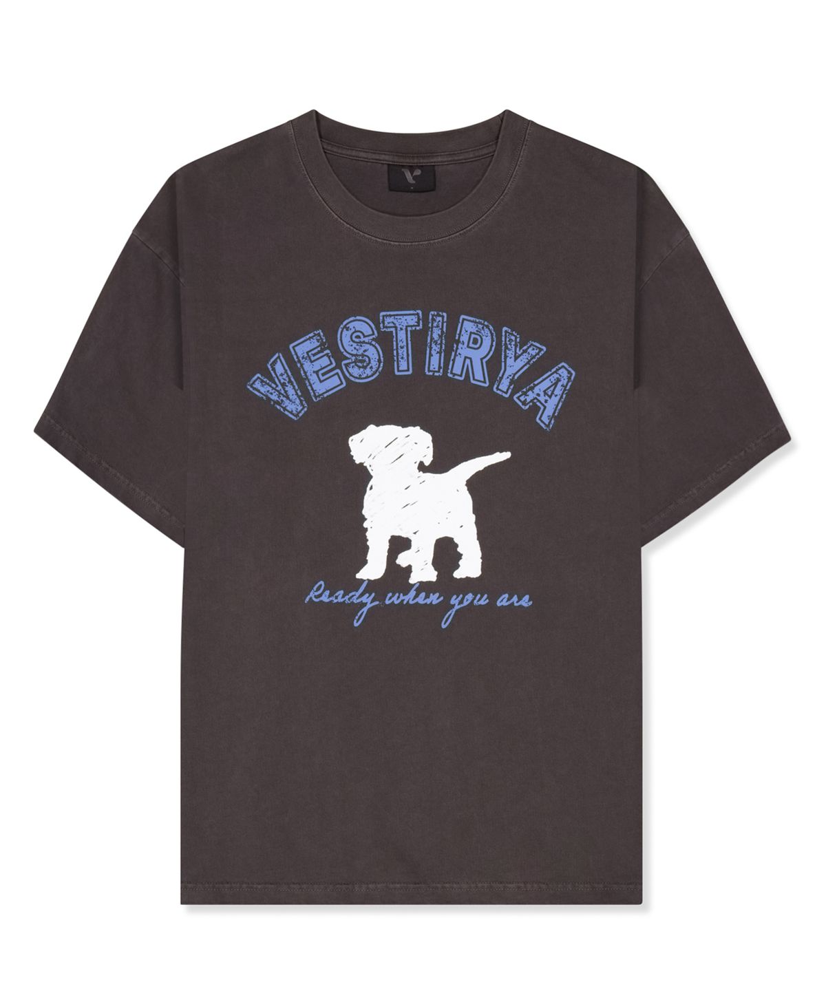베스티리아(VESTIRYA) Cute baby puppy T-shirts Charcoal