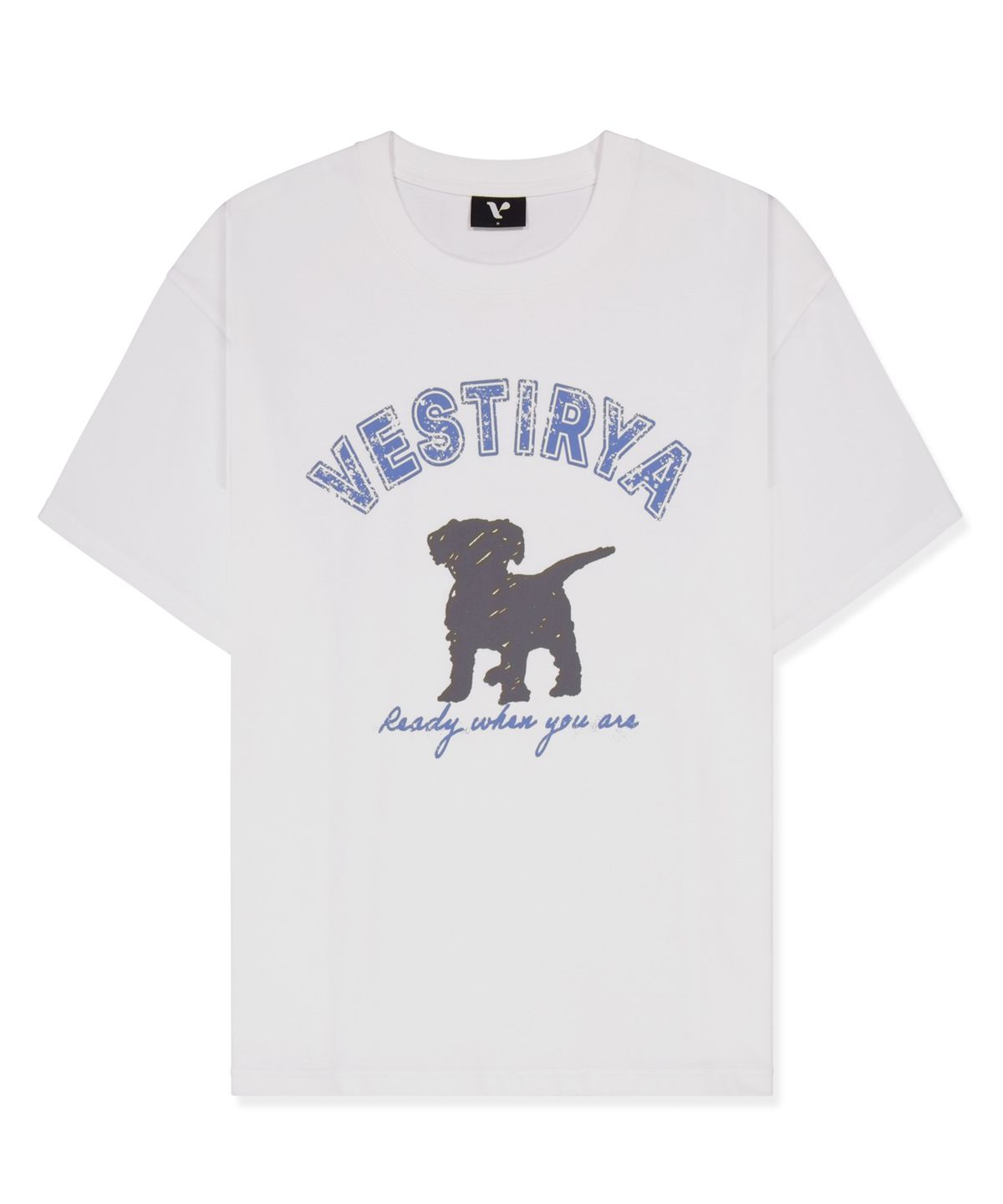 베스티리아(VESTIRYA) Cute baby puppy T-shirts White