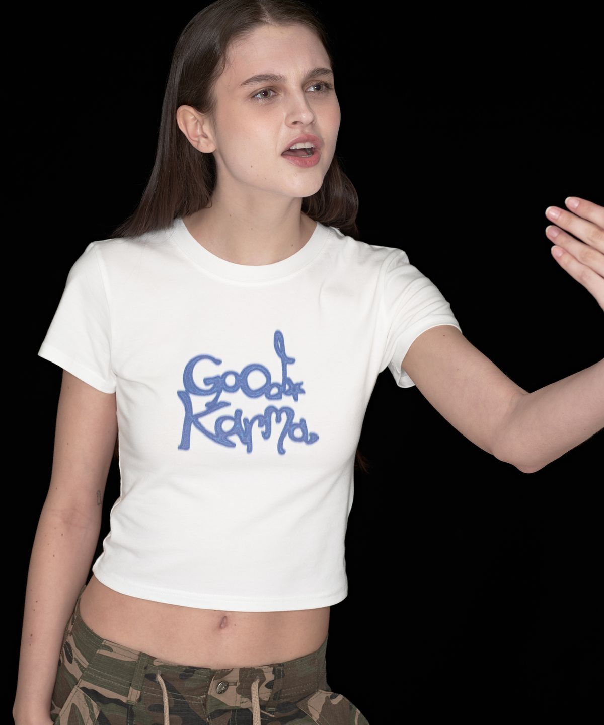 떨스티클럽(THIRSTYCLUB) Good karma t shirt - White