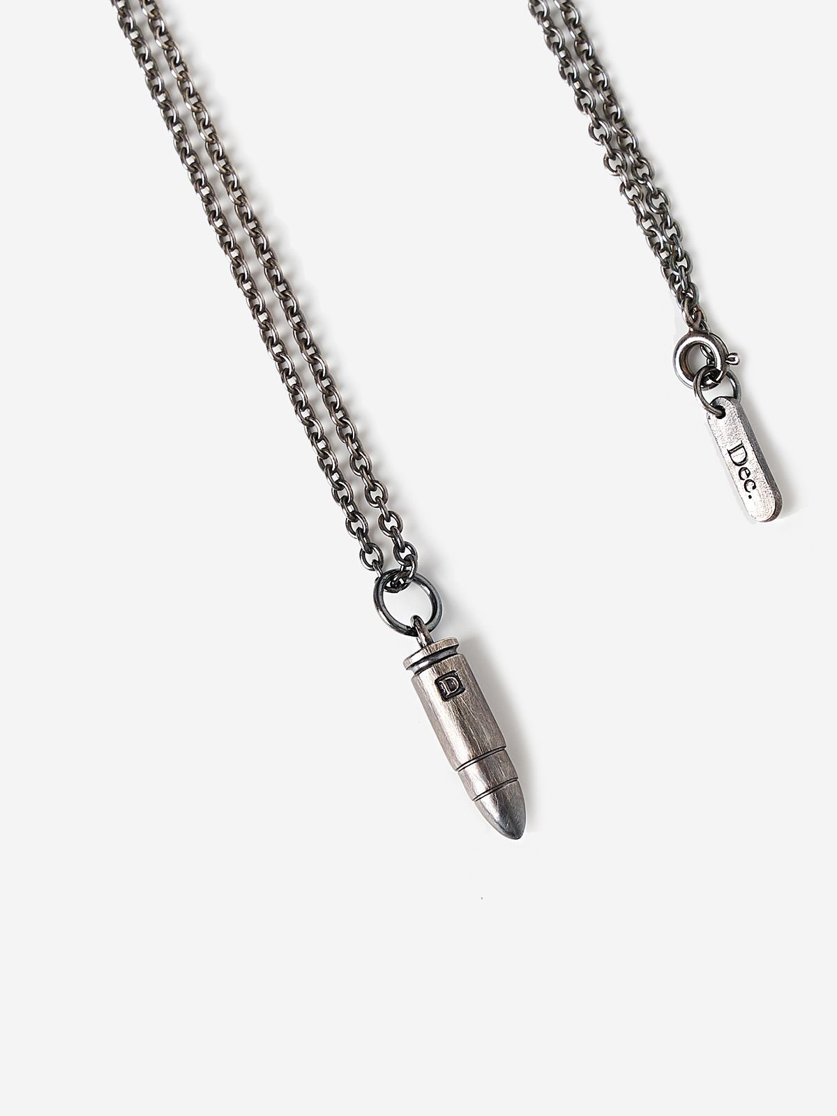 디셈버텐(DECEMBER TEN) DECX Bullet Necklace Silver / Vintage Silver