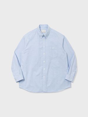 COTTON SILK NEP OXFORD SHIRT (BLUE)