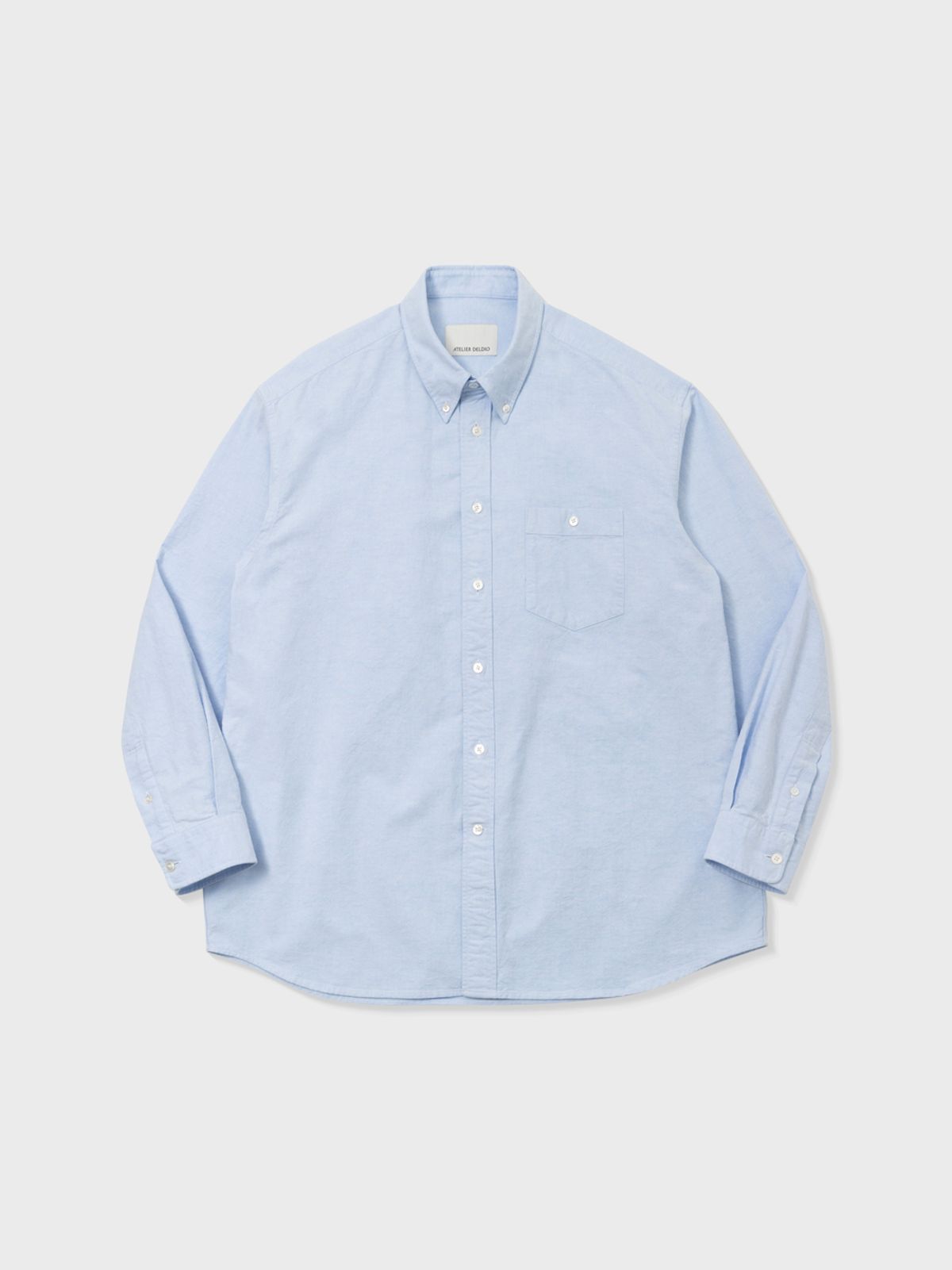 아틀리에 델디오(ATELIER DELDIO) COTTON SILK NEP OXFORD SHIRT (BLUE)