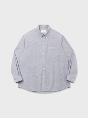 COTTON SILK NEP OXFORD SHIRT (SILVER)