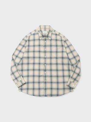 RAYON OMBRE CHECK COMFORT SHIRT (MIST)