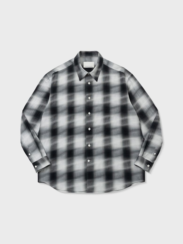 WAVE OMBRE CHECK COMFORT SHIRT (BLACK)