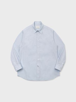 COTTON TYPEWRITER TAPERED SHIRT (PALE BLUE)