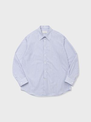 ORGANIC COTTON STRIPE TAPERED SHIRT (BLUE)