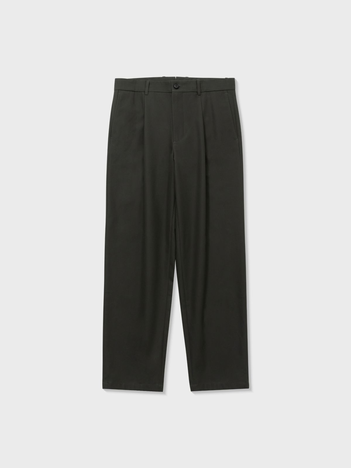 아틀리에 델디오(ATELIER DELDIO) HIGH TWISTED COTTON PLEATED PANTS (CHARCOAL GREY)