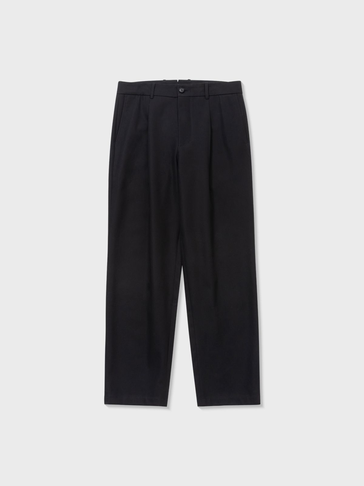 아틀리에 델디오(ATELIER DELDIO) HIGH TWISTED COTTON PLEATED PANTS (BLACK)