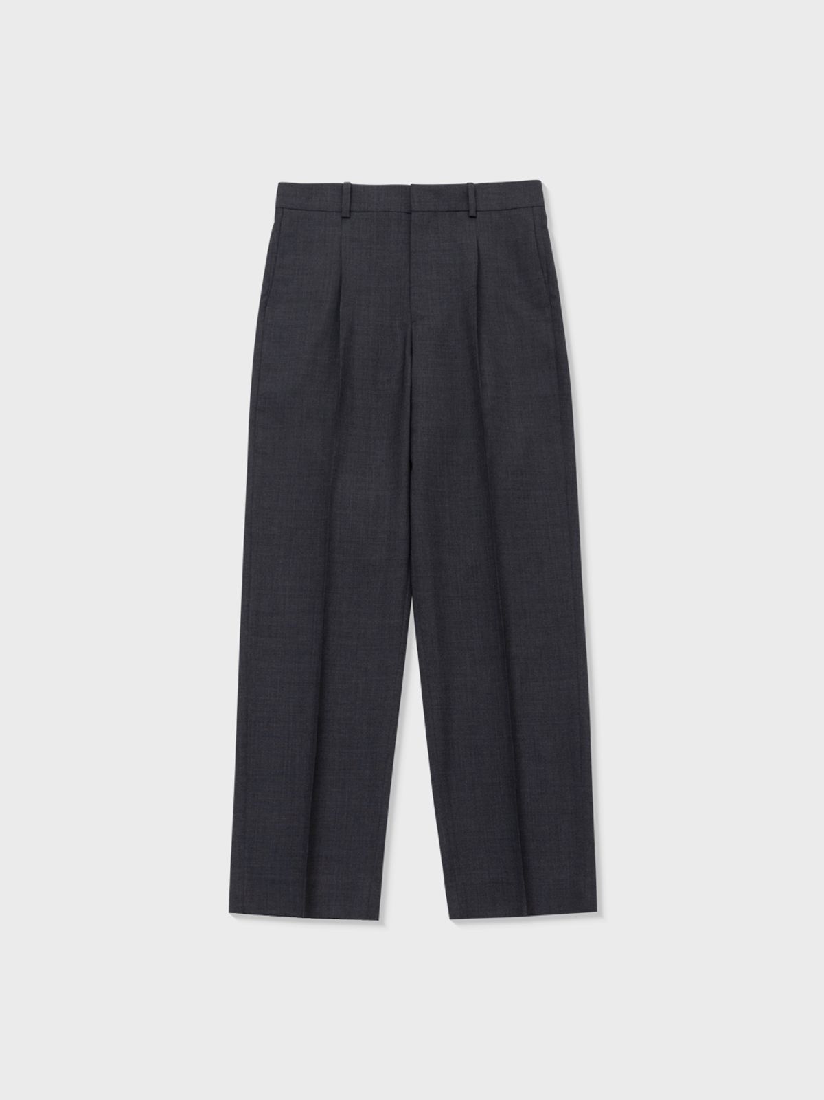 아틀리에 델디오(ATELIER DELDIO) TROPICAL WOOL TAILORED PANTS (CHARCOAL GREY)