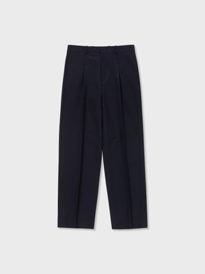 TROPICAL WOOL MOHAIR TAILORED PANTS (DARK NAVY)