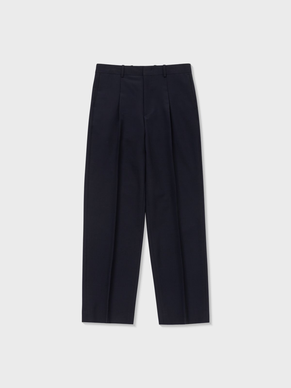 아틀리에 델디오(ATELIER DELDIO) TROPICAL WOOL MOHAIR TAILORED PANTS (DARK NAVY)