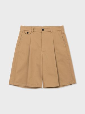 COTTON CHINO BERMUDA SHORTS (BEIGE)