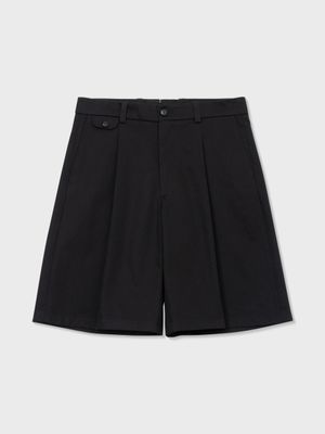 COTTON CHINO BERMUDA SHORTS (BLACK)