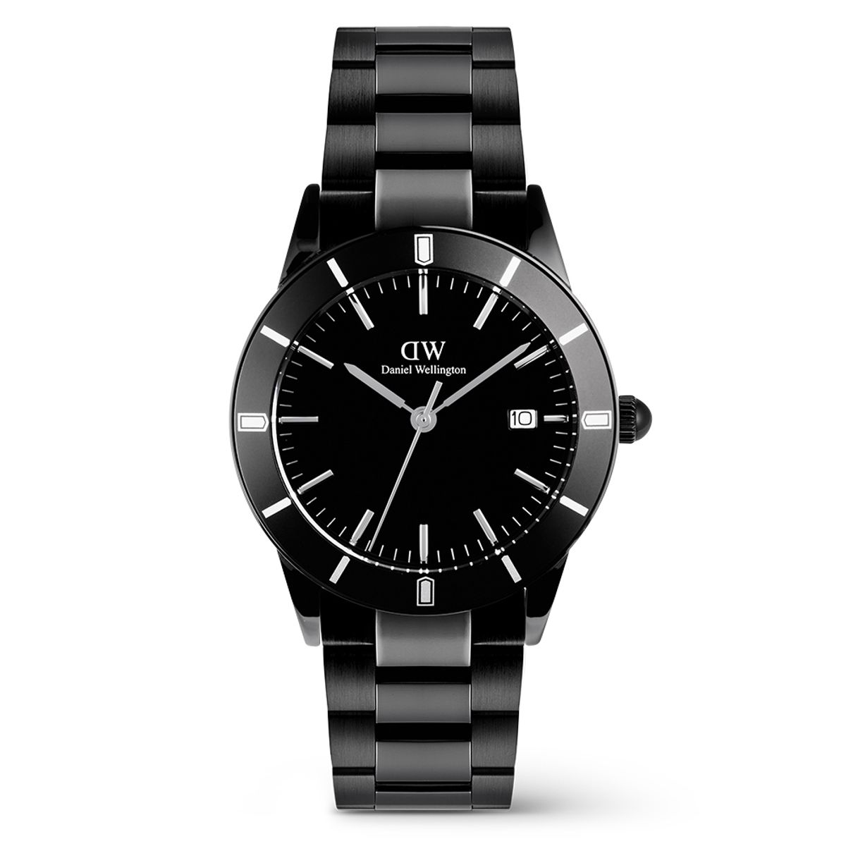 다니엘 웰링턴(DANIEL WELLINGTON) ICONIC PARADIGMA LINK BLACK 올블랙 메탈 남자워치