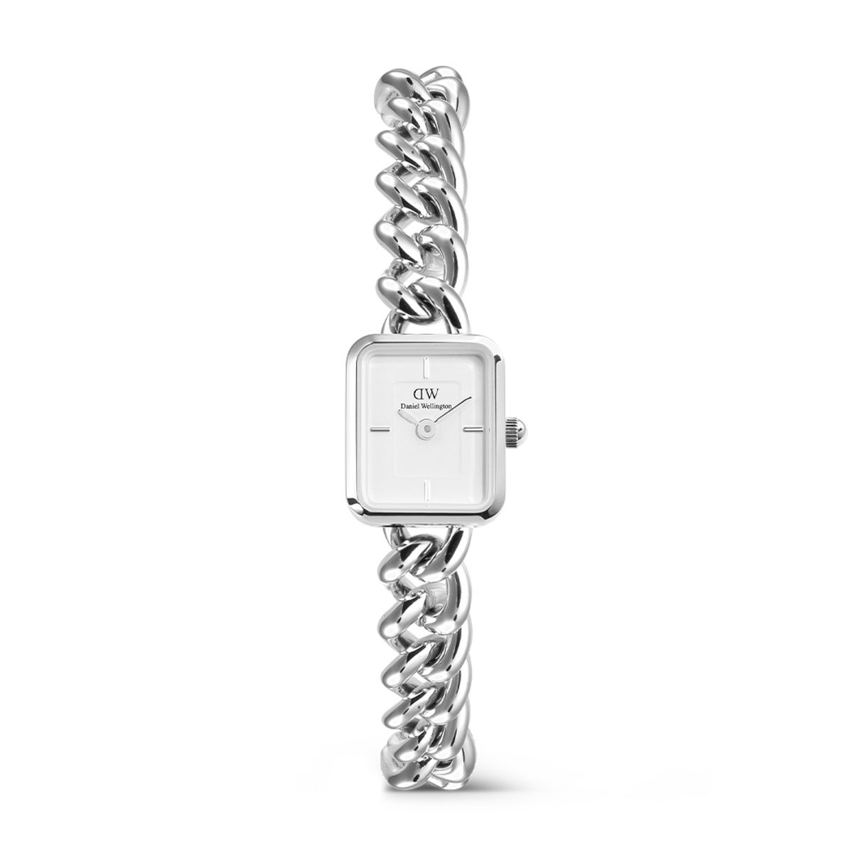 다니엘 웰링턴(DANIEL WELLINGTON) JOLIE CHAIN 여성 실버 체인 메탈 유광 데일리 패션시계