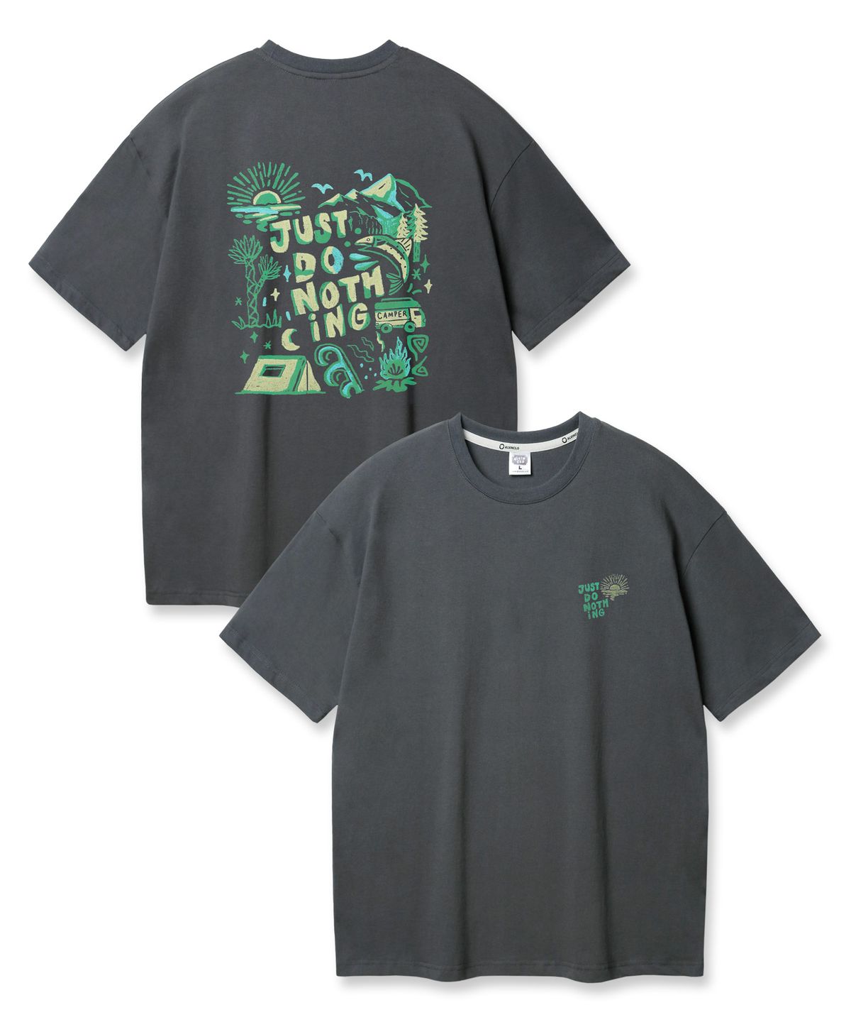 앨빈클로(ALVINCLO) JUST DO NOTHING 오버핏 반팔티 AST4816 (4 COLOR)