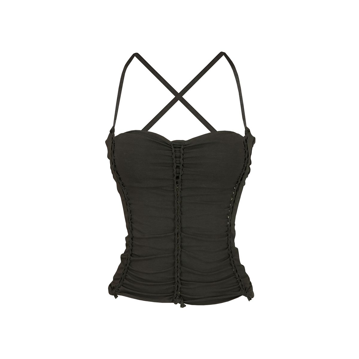 카시코(KASHIKO) Braided Sleeveless Charcoal