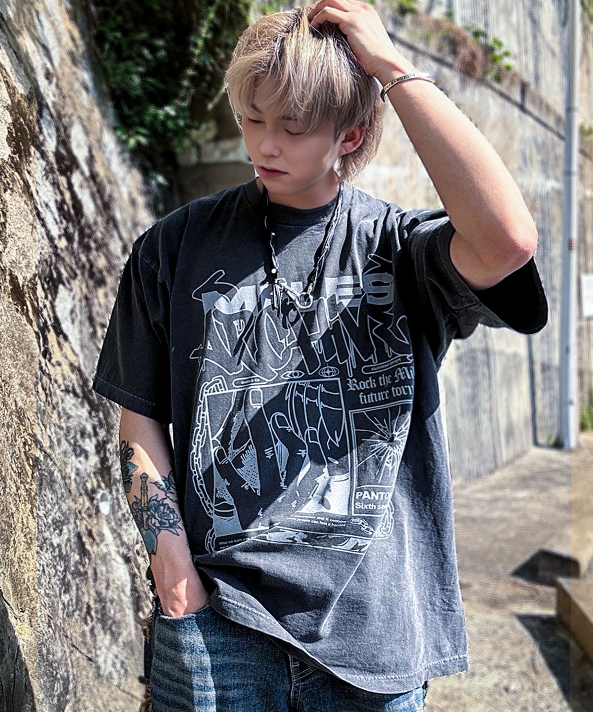 더마일(THEMILE) MILE ARCHIVE CREW [PIGMENT D.GRAY]