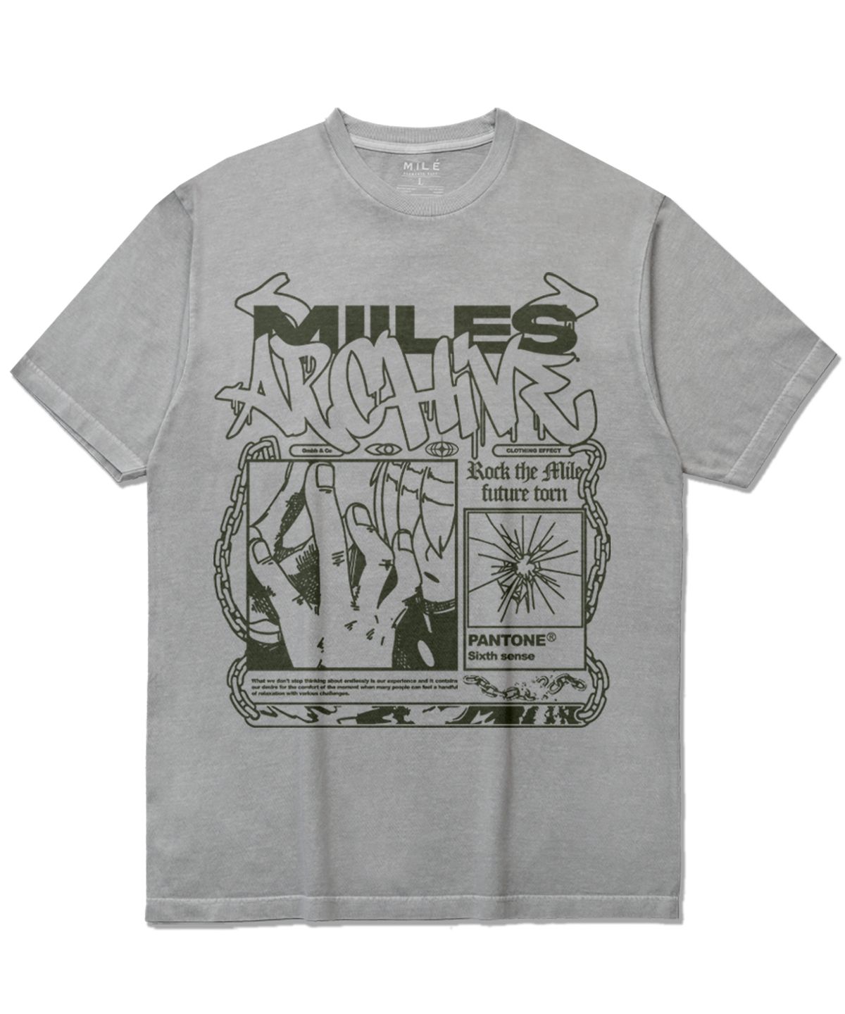 더마일(THEMILE) MILE ARCHIVE CREW [PIGMENT GRAY]