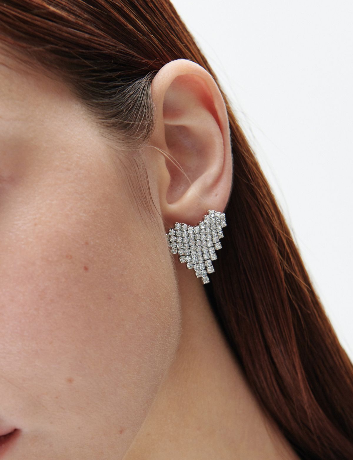 마티아스(MATIAS) White heart Earring