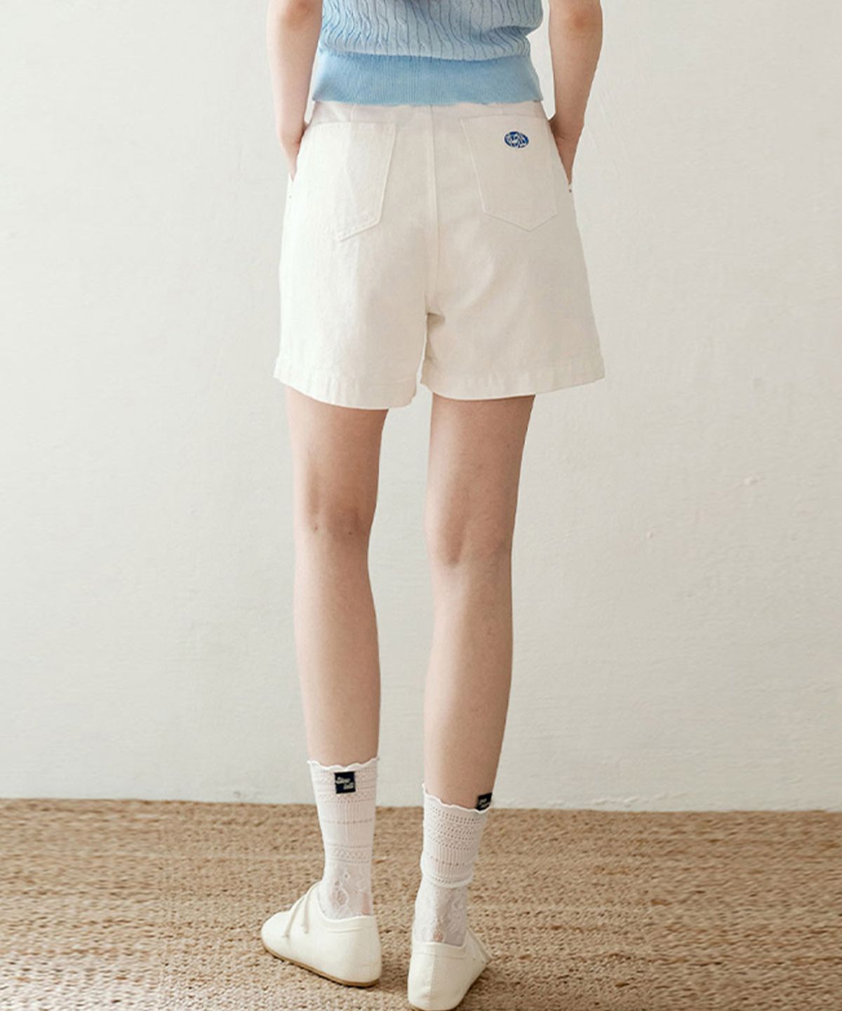 슬로우롤리(SLOWLOLLI) Single Pintuck Cotton short pants_4 Colors