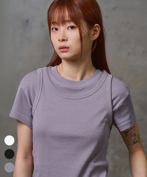 우먼 베이직 레이어드 티셔츠 3COLOR