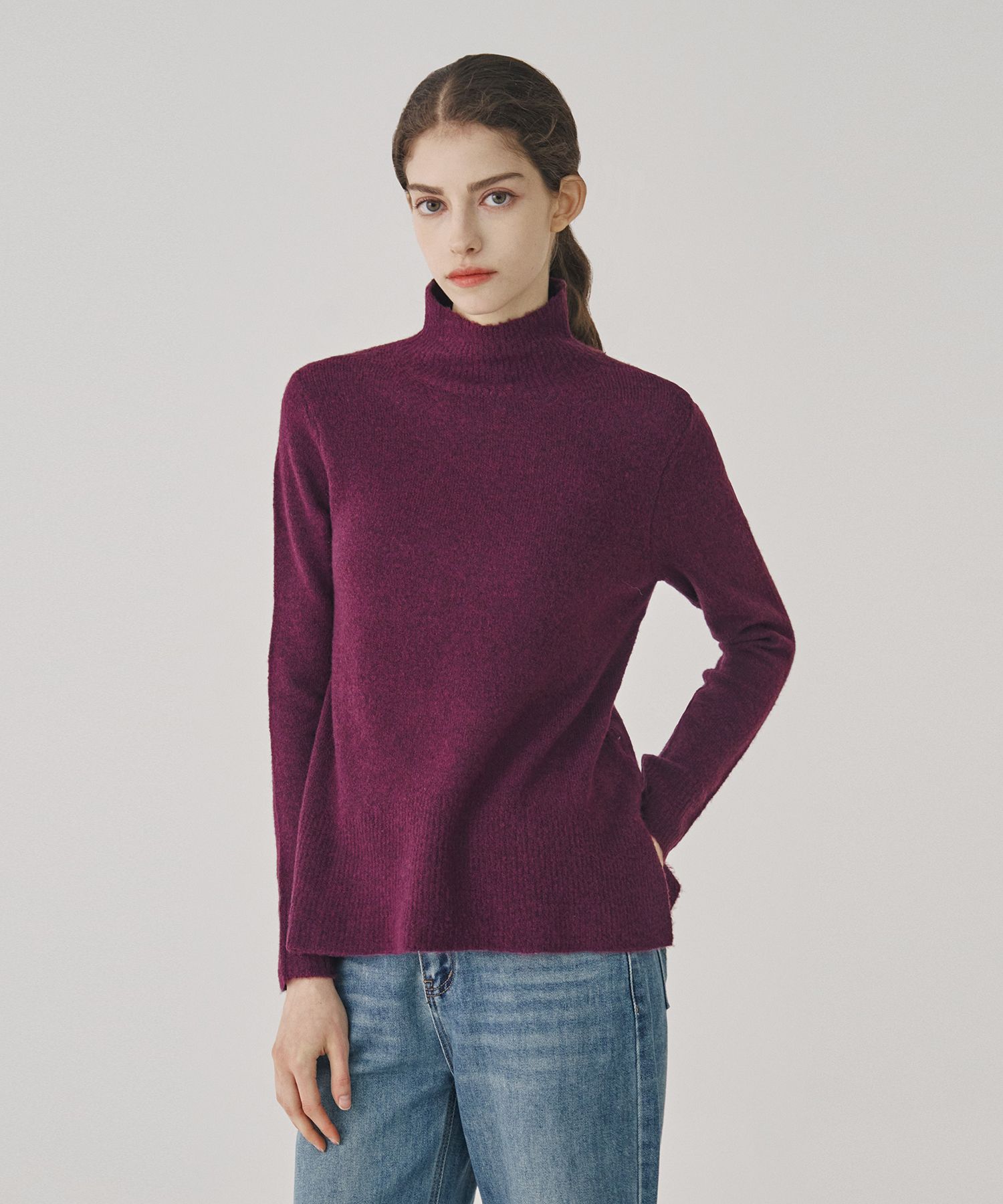 MUSINSA VISITINNEWYORK Wool Blended Basic Turtleneck Sweater