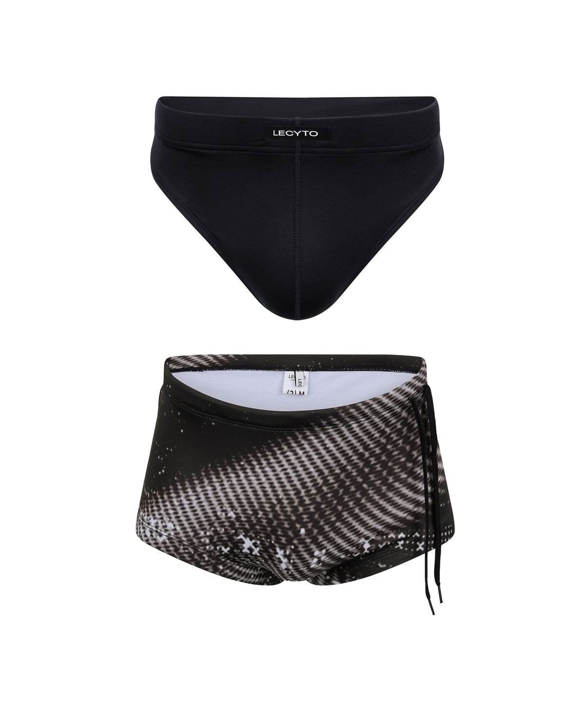 레씨토(LECYTO) Glitch Layer Swim Shorts_[Black]