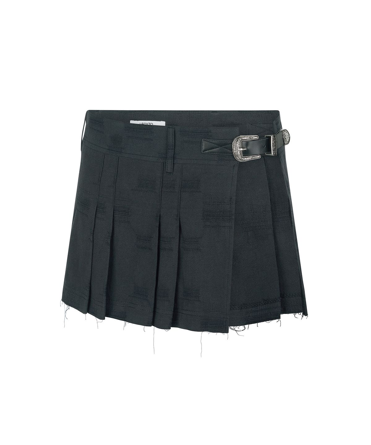 레씨토(LECYTO) Layered Short Pleated Skirt_[Black]