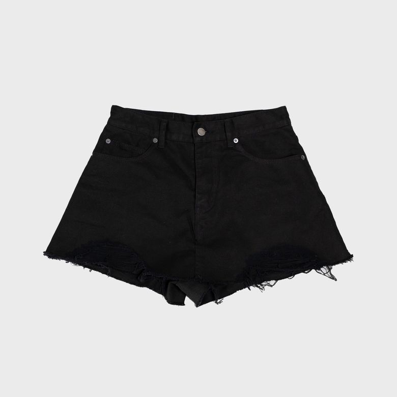 DENIM SKIRT PANTS - BLACK 데님 스커트 팬츠 - 블랙