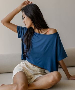 여성요가복 스웨이 커버업 티 4TT5466