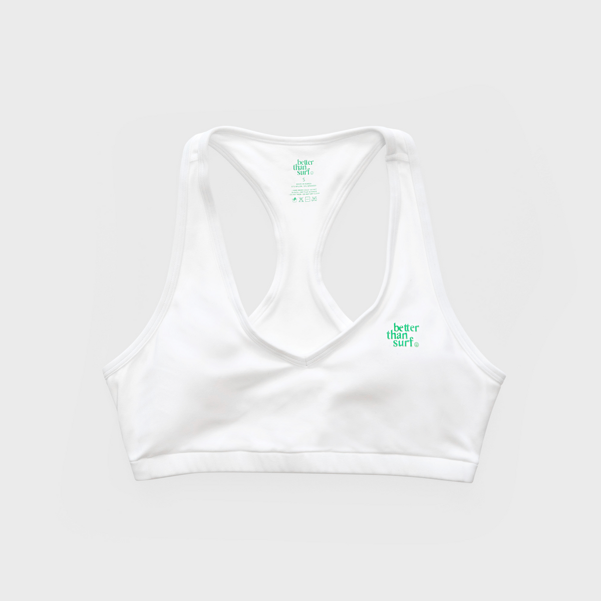 배러댄서프(BETTER THAN SURF) ACTIVE BRA TOP - WHITE 액티브 브라탑 - 화이트
