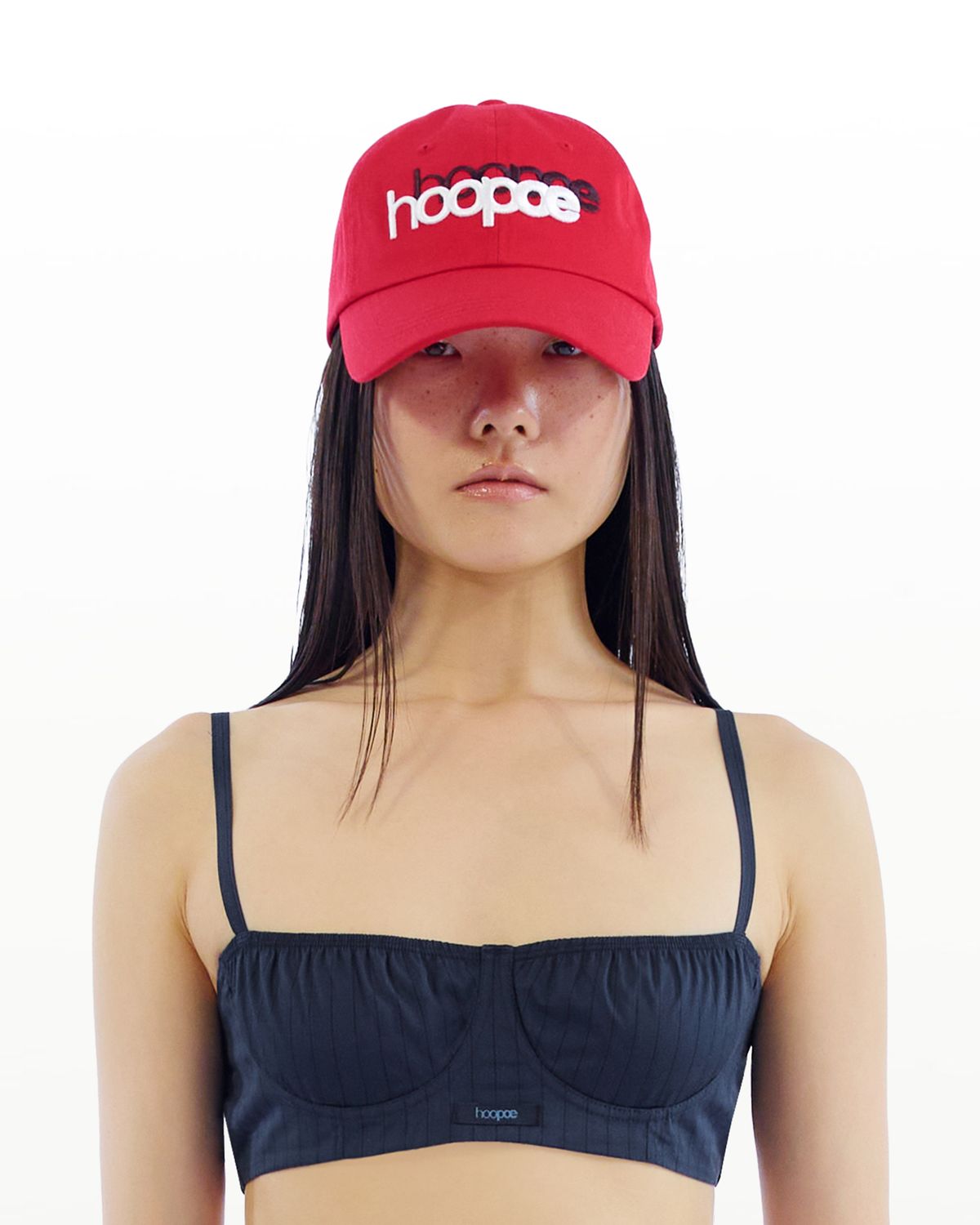 후포(HOOPOE) signature multi logo cap_poppy red