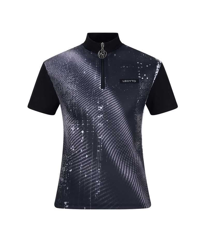 Vapor Half Zip-Up T-Shirt_[Black]