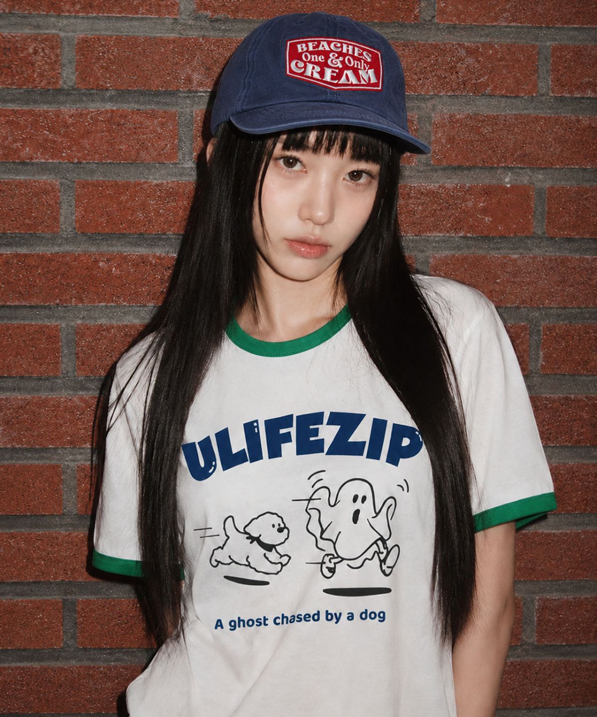 유라이프지(ULIFEZIP) 고스트체이스 우먼 오버핏 링거 반팔티 4 Color [ULZE_3603]