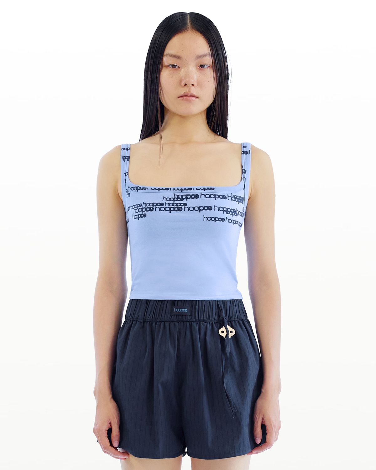 후포(HOOPOE) square neck top_baby blue