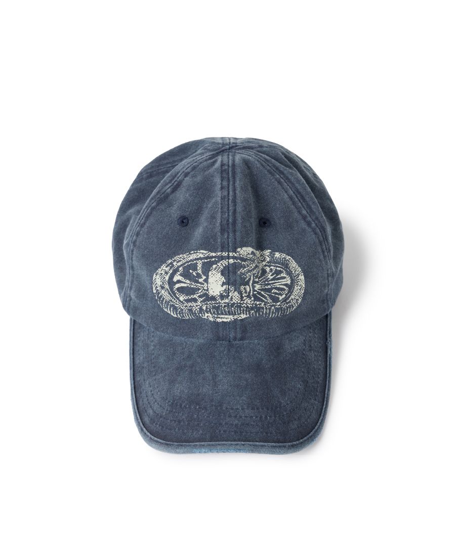 [ETCE] SNAKE BONE WASHED CAP /追跡付 MUSINSA | ETCE SNAKE BONE WASHED CAP (BLUE)