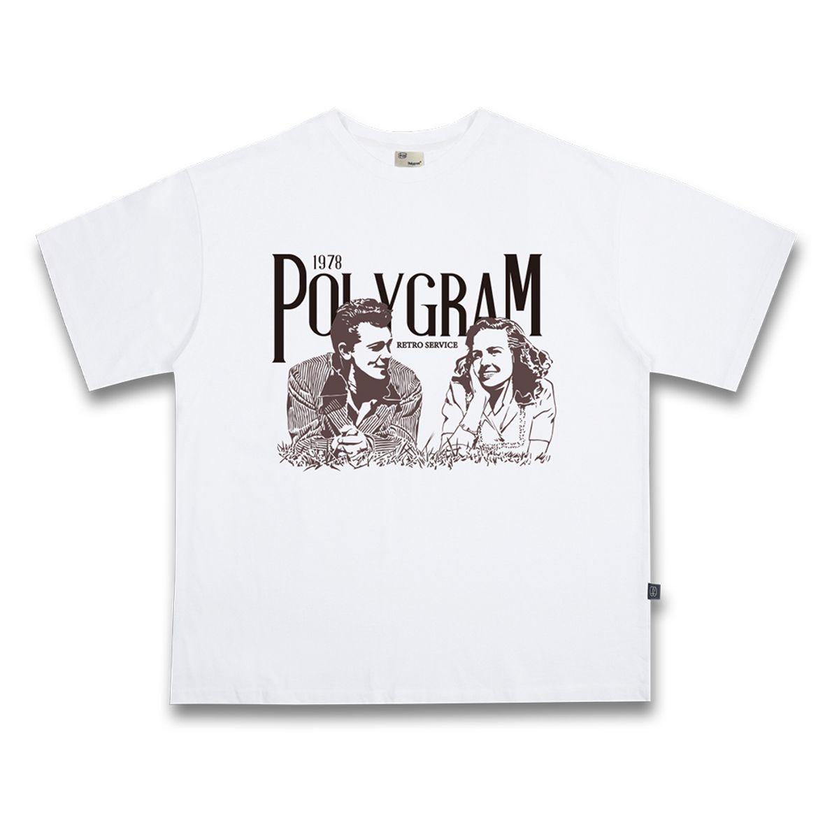 폴리그램(POLYGRAM) 더 피크닉 16수 코튼 오버핏 반팔