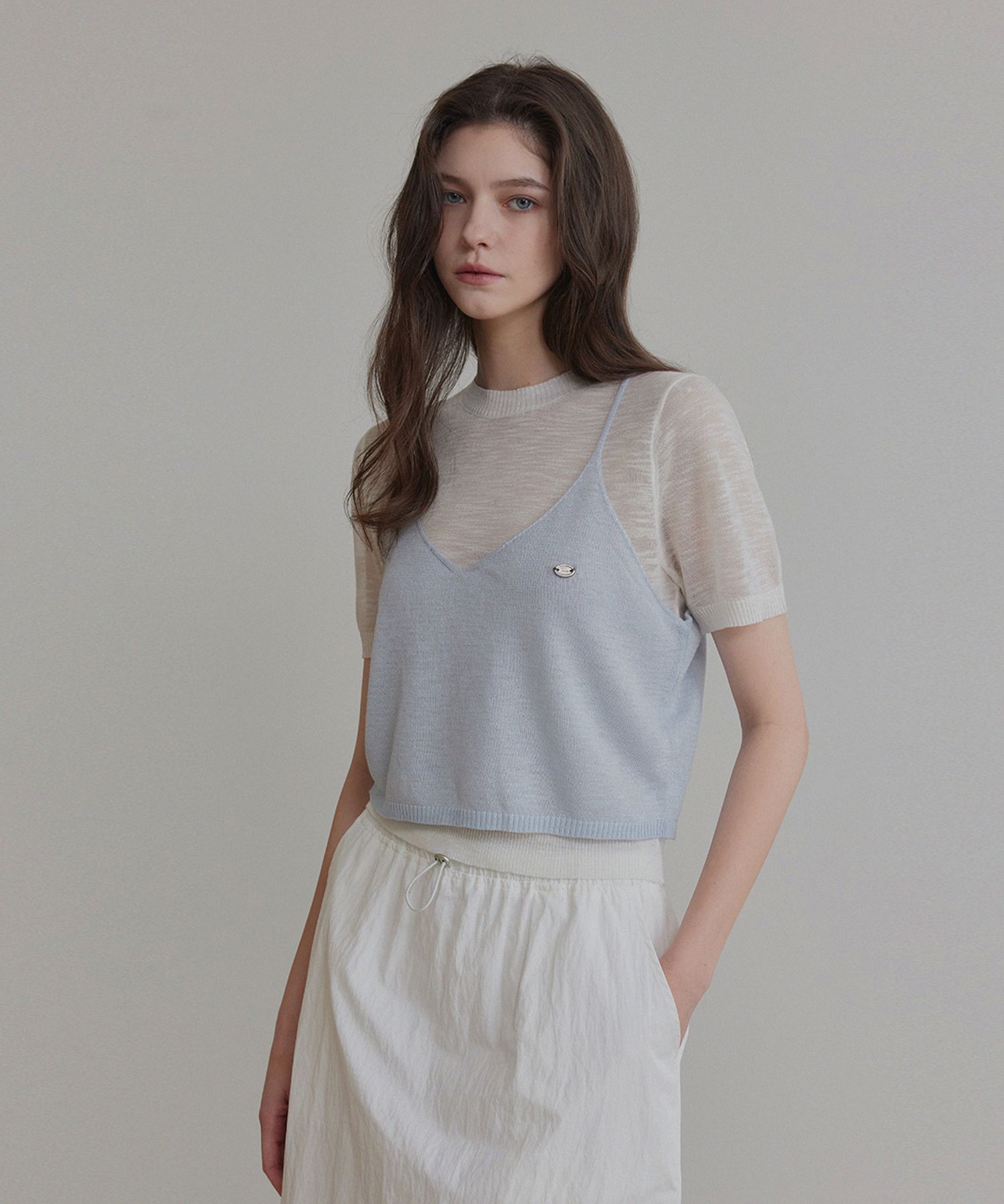 MUSINSA | TWEE Nihe Color Block Knit Sleeveless Set