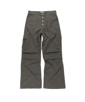 버튼 플라이 테크 카고 팬츠 [카키]