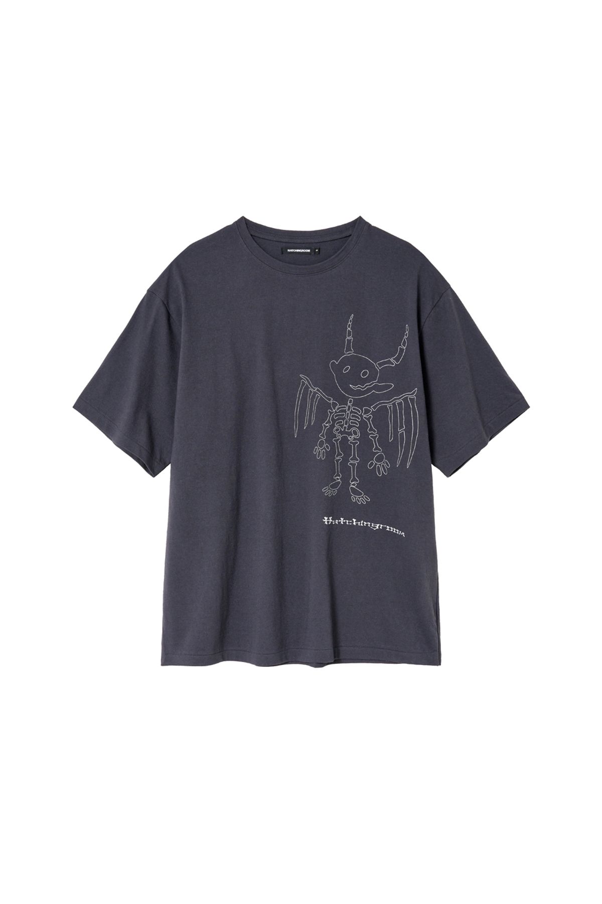 해칭룸(HATCHINGROOM) Bone Devil Tee Blue Charcoal