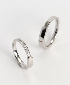 플레인 레이어 실버 925 남녀 커플링/우정링 LRM25003S