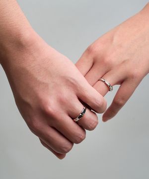 글로우쉘 실버 925 남녀 커플링/우정링 LRM25004S