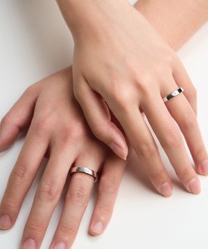 샤이글로우 실버 925 남녀 커플링/우정링 LRM25008S