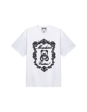 빅 테디베어 자수 반팔 티셔츠