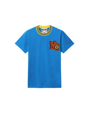 바시티 테디베어 반팔 티셔츠_우먼